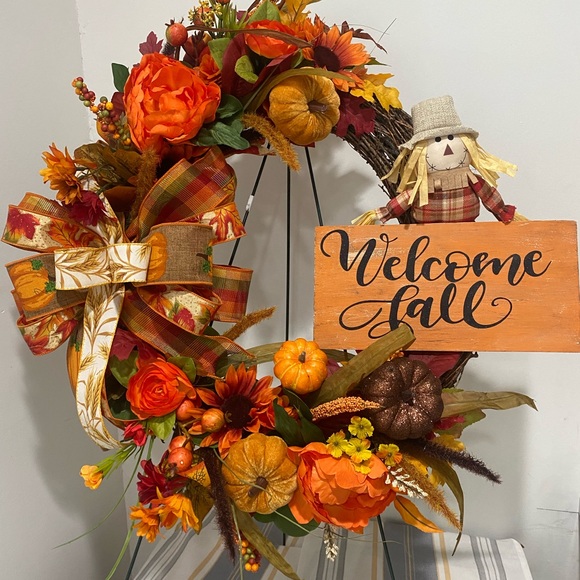 Fall Grapevine Wreath, Fall Wreath, Fall Decor - Picture 2 of 8